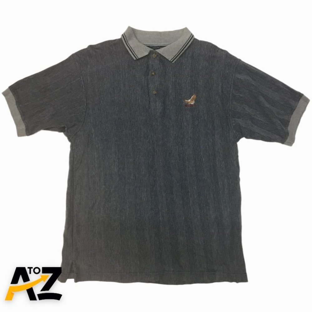 Men The Spirit of Adventure North River Blue Polo Short Sleeve Top Size M Medium